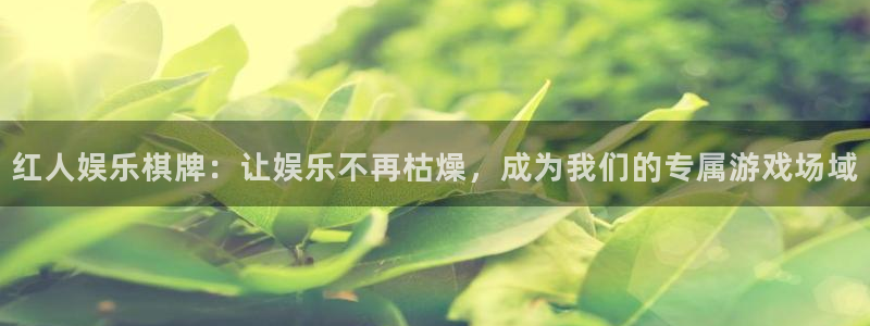 门徒娱乐代理：红人娱乐棋牌：让娱乐不再枯燥，成为我们的专属游戏场域