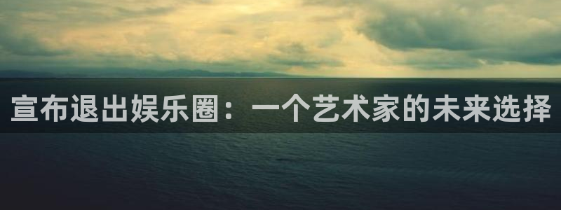 门徒娱乐体育2：宣布退出娱乐圈：一个艺术家的未来选择
